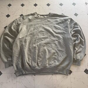 Fruit of the Loom Gray Crewneck Sweatshirt Mens 2XL Blank Essential
